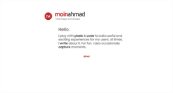 Desktop Screenshot of moinahmad.com